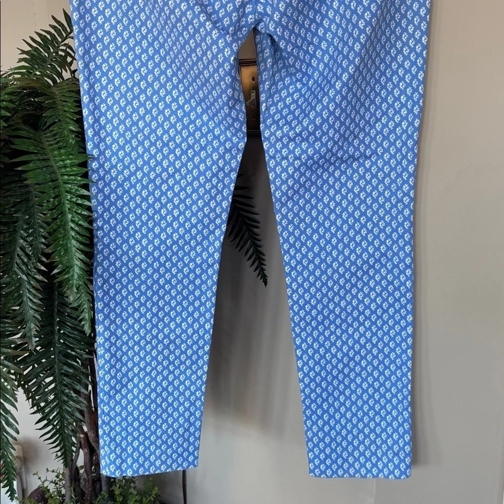 Michael Kors Crew Blue & White Geometric Casual Dress Pants Nautical Trousers